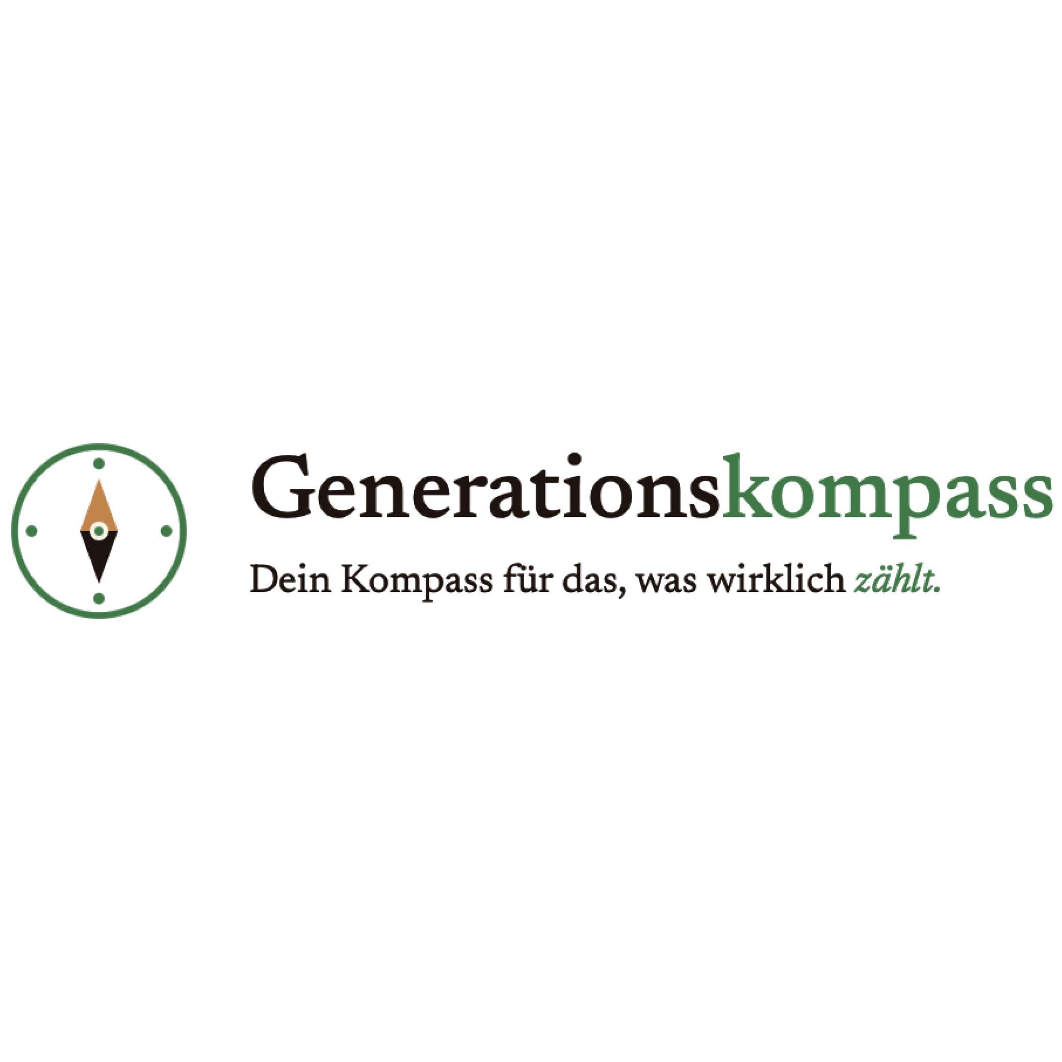 Logo: Generalkompass. Dein Kompass für das, was wirklich zählt.